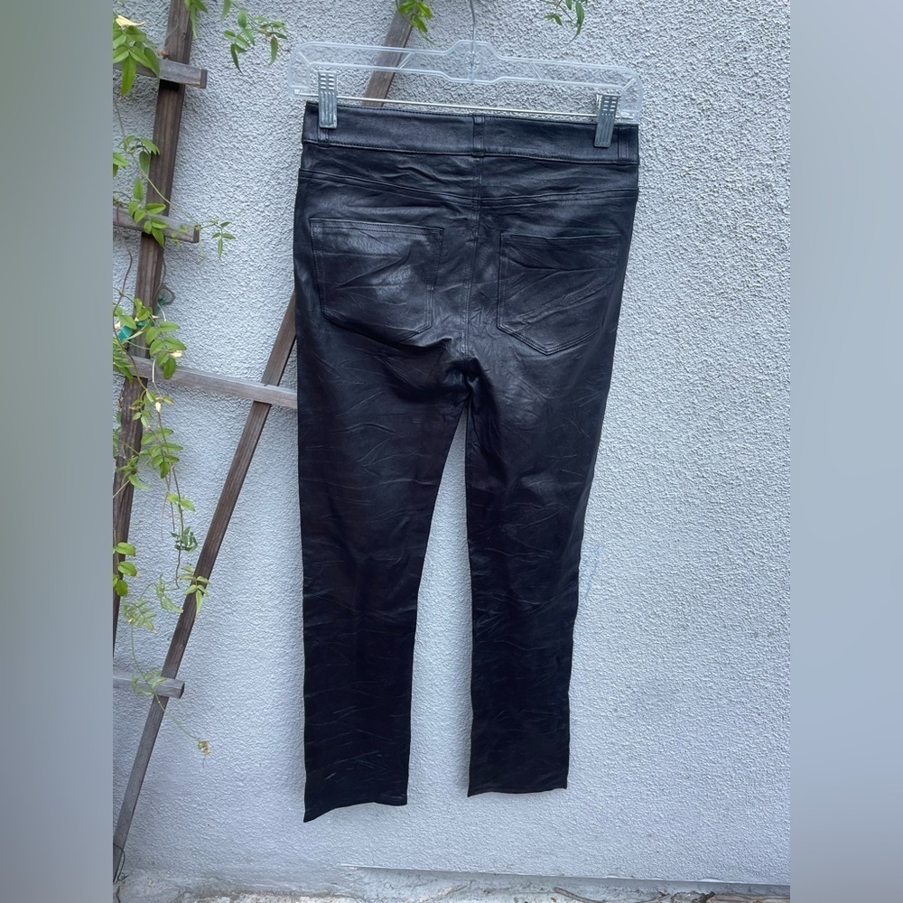 PAIGE Hoxton straight with expsd bts black Lambs Leather New with Tags! - Picture 6 of 7